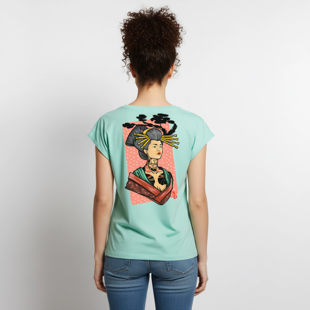 Geisha Yokai Tattoo Art – Japanische Geister Geisha Illustration - mint 