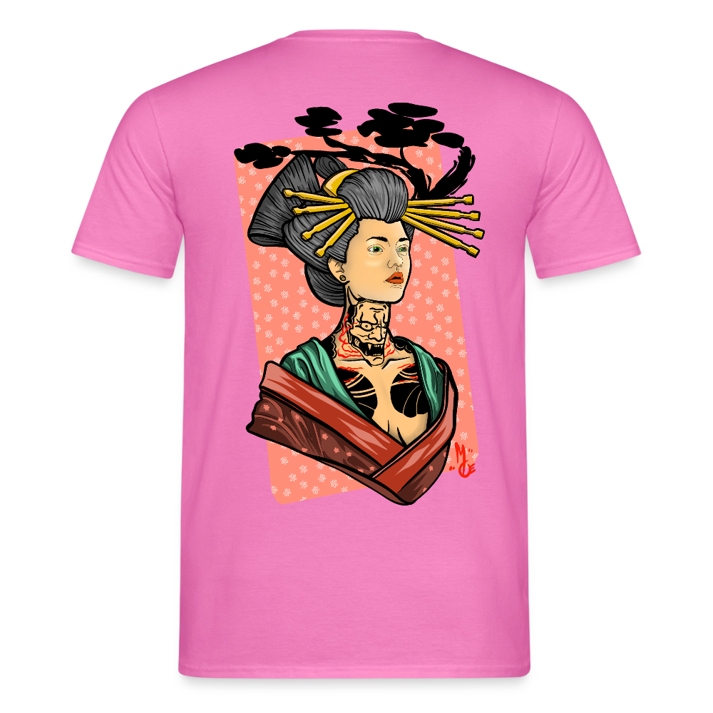 Geisha Yokai Tattoo Art – Japanische Geister Geisha Illustration - pink