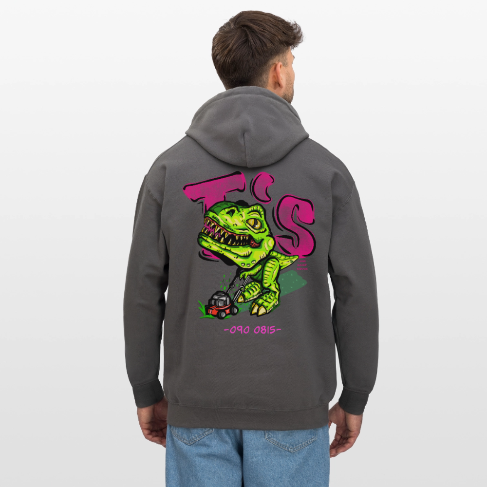 T-Rex Lawn Mower Service – Lustiges Dinosaurier Cartoon Design - dark grey