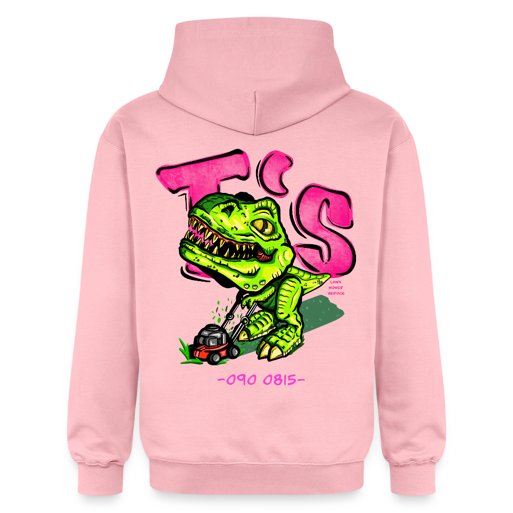 T-Rex Lawn Mower Service – Lustiges Dinosaurier Cartoon Design - light pink