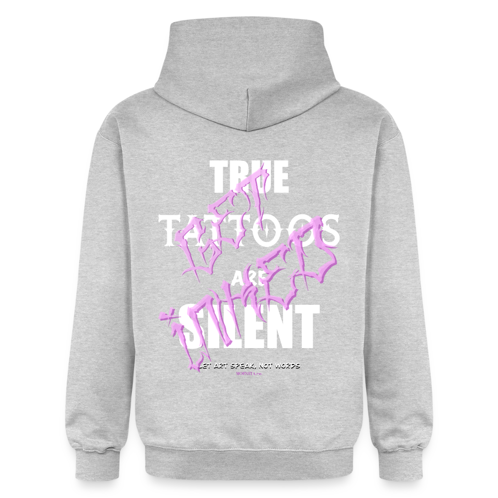 True Tattoos Are Silent – Tattoo Artist Statement Design - light heather grey