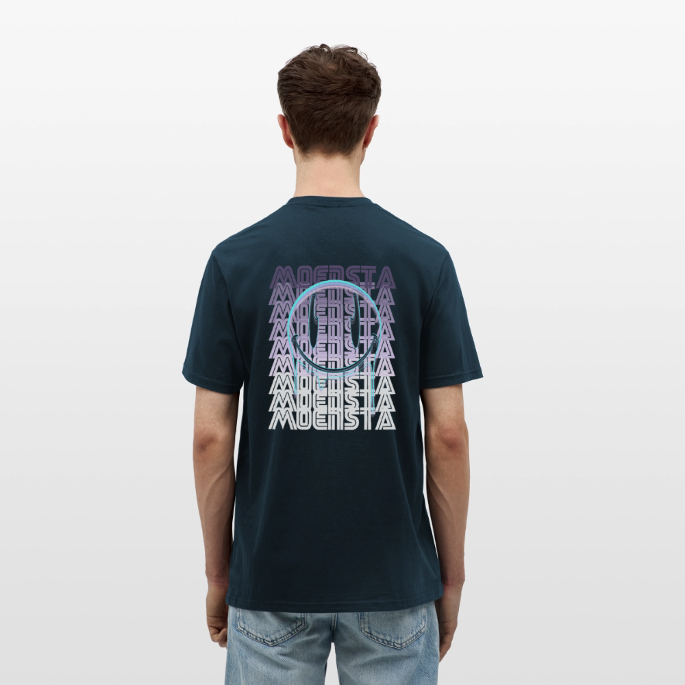Moensta Drip Logo – Neon Streetwear Tattoo Artist Design - navy