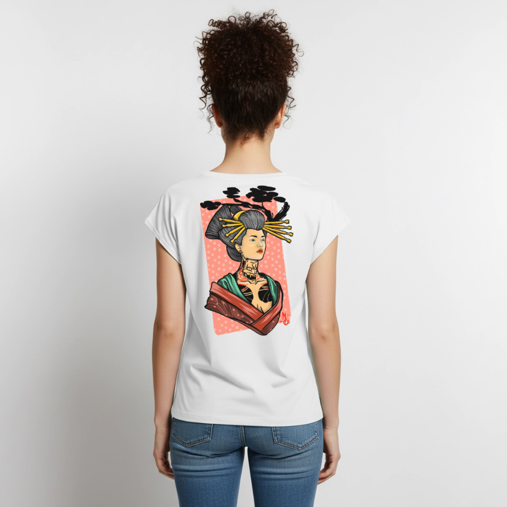 Geisha Yokai Tattoo Art – Japanische Geister Geisha Illustration - white