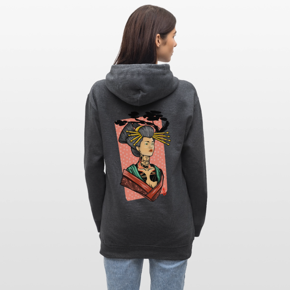 Geisha Yokai Tattoo Art – Japanische Geister Geisha Illustration - dark heather grey