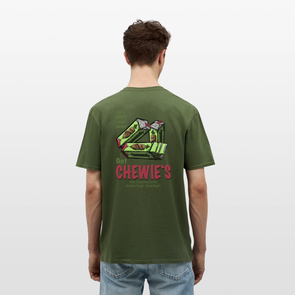 Chewie’s Hairy Gum – Funny Sci-Fi Parody Design - military green