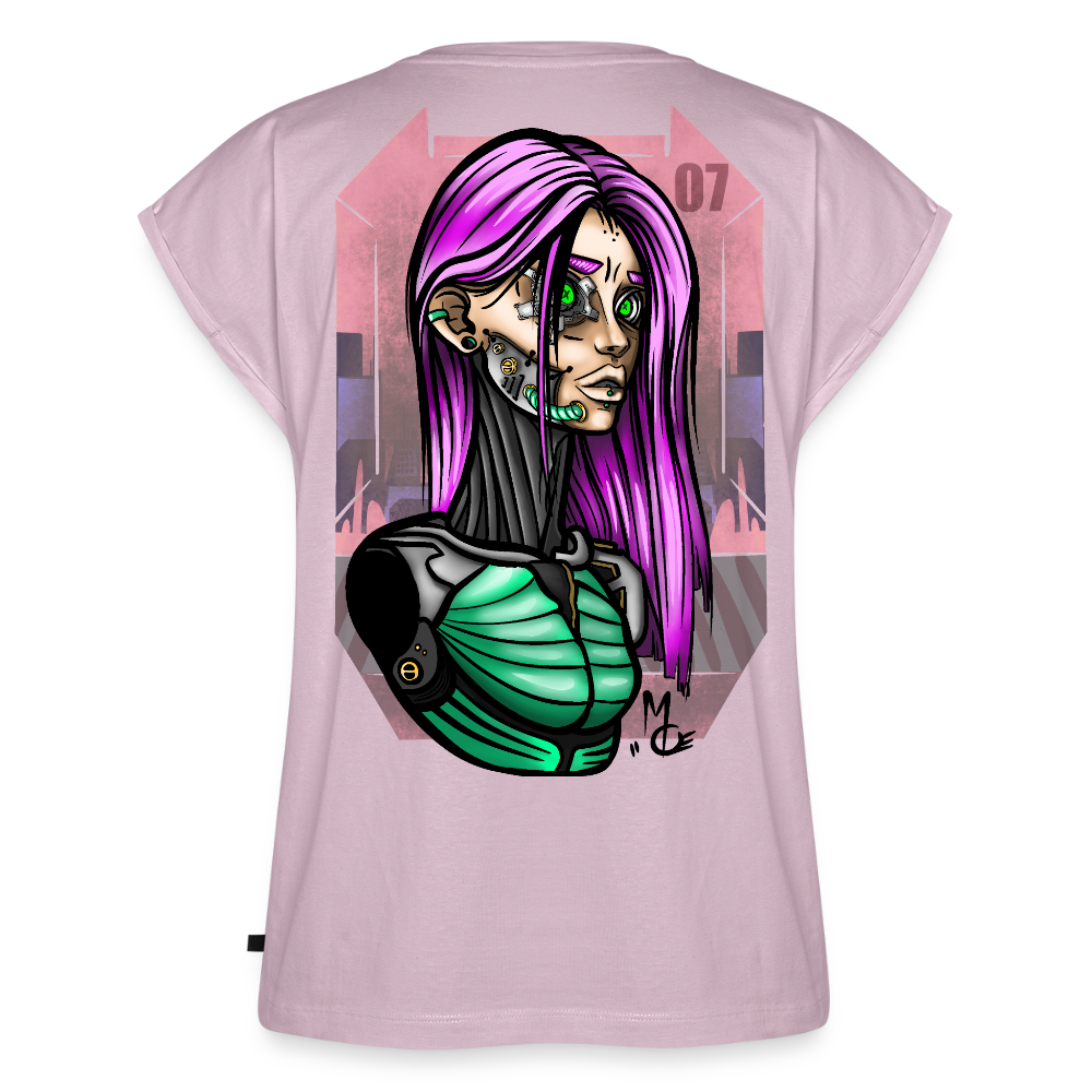 Cyberpunk Cyborg Lady – Futuristische Cyberpunk Illustration - dusky pink