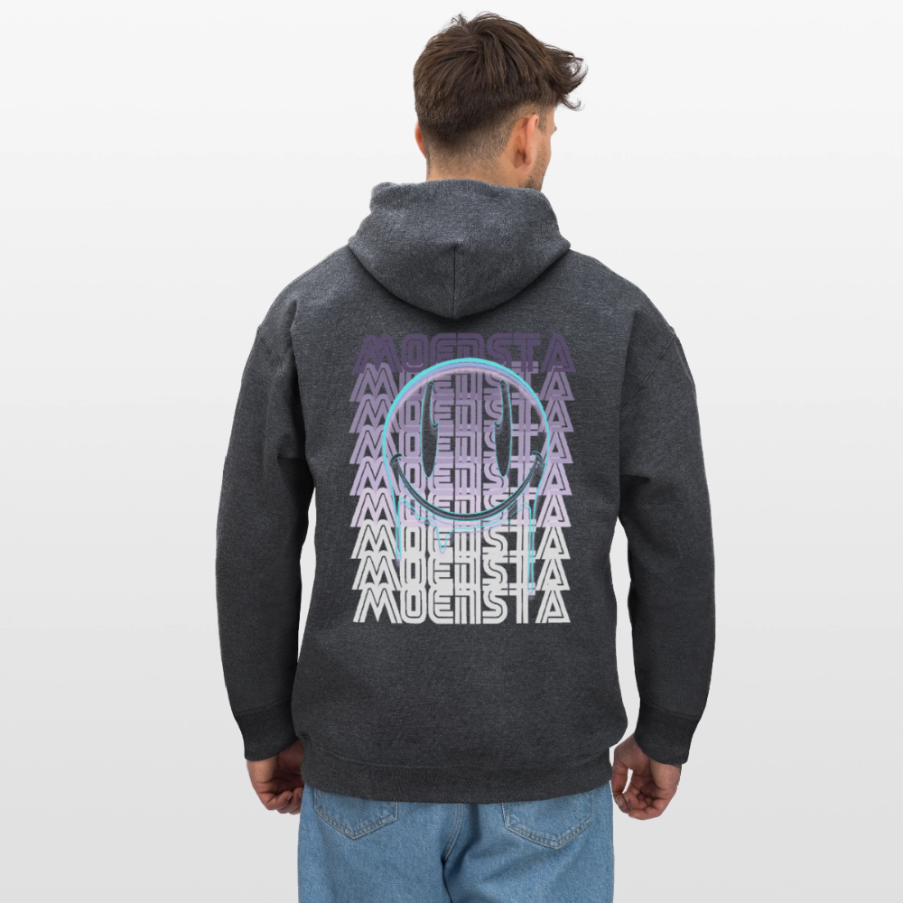 Moensta Drip Logo – Neon Streetwear Tattoo Artist Design - dark heather grey
