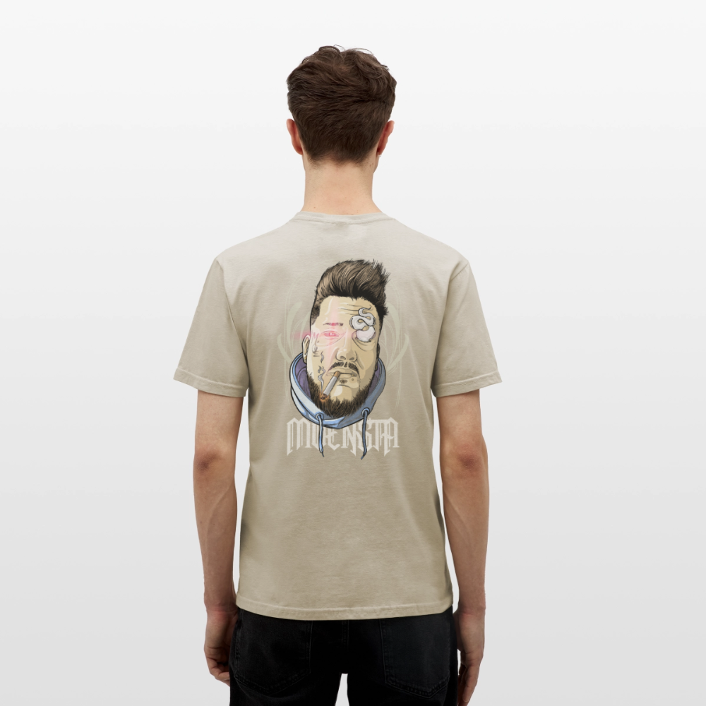 Tattoo Artist Portrait – Urban Comic Style - sand beige
