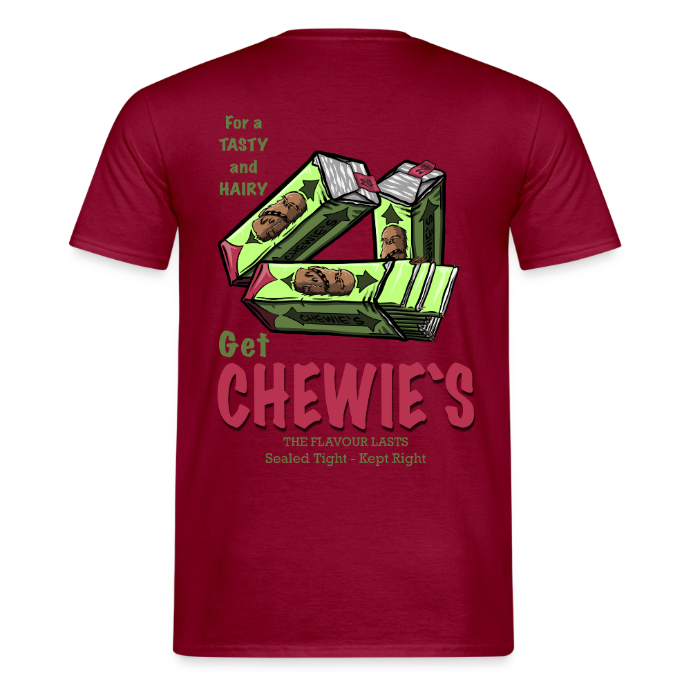Chewie’s Hairy Gum – Funny Sci-Fi Parody Design - brick red