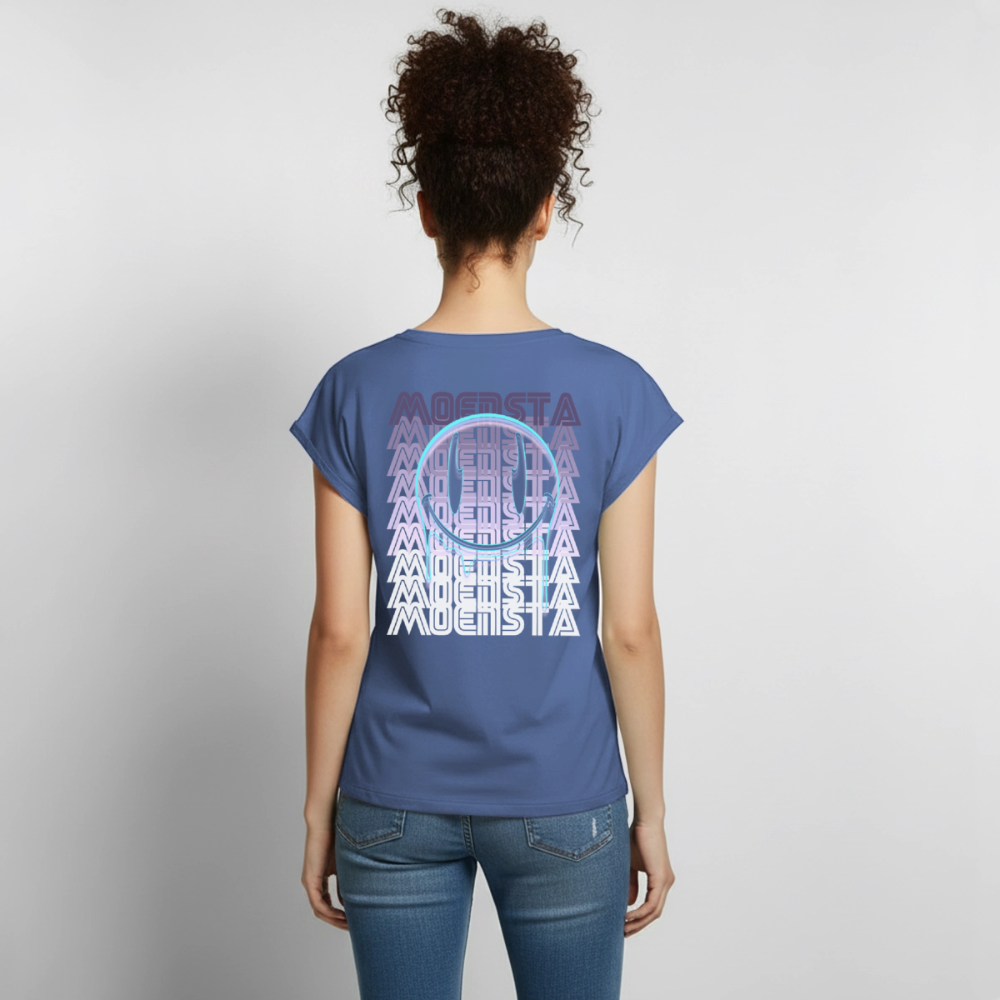 Moensta Drip Logo – Neon Streetwear Tattoo Artist Design - stone blue
