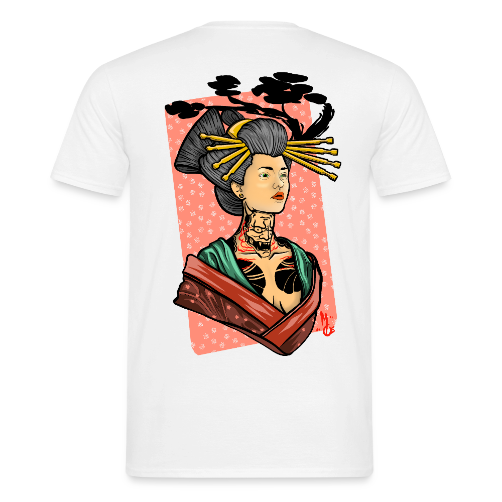 Geisha Yokai Tattoo Art – Japanische Geister Geisha Illustration - white