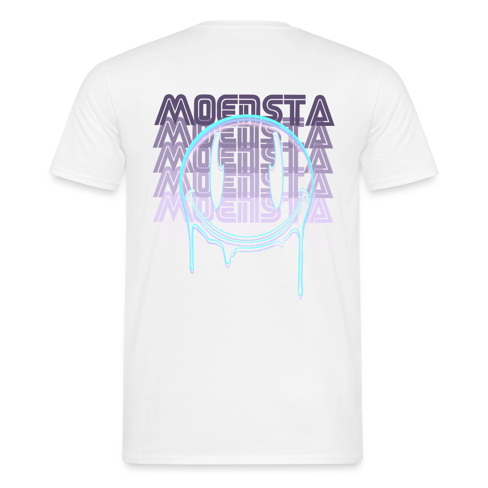 Moensta Drip Logo – Neon Streetwear Tattoo Artist Design - white