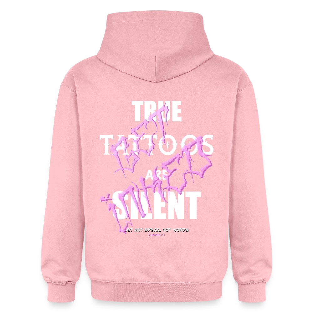 True Tattoos Are Silent – Tattoo Artist Statement Design - light pink