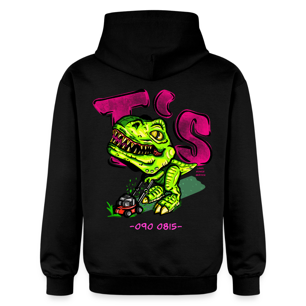 T-Rex Lawn Mower Service – Lustiges Dinosaurier Cartoon Design - black