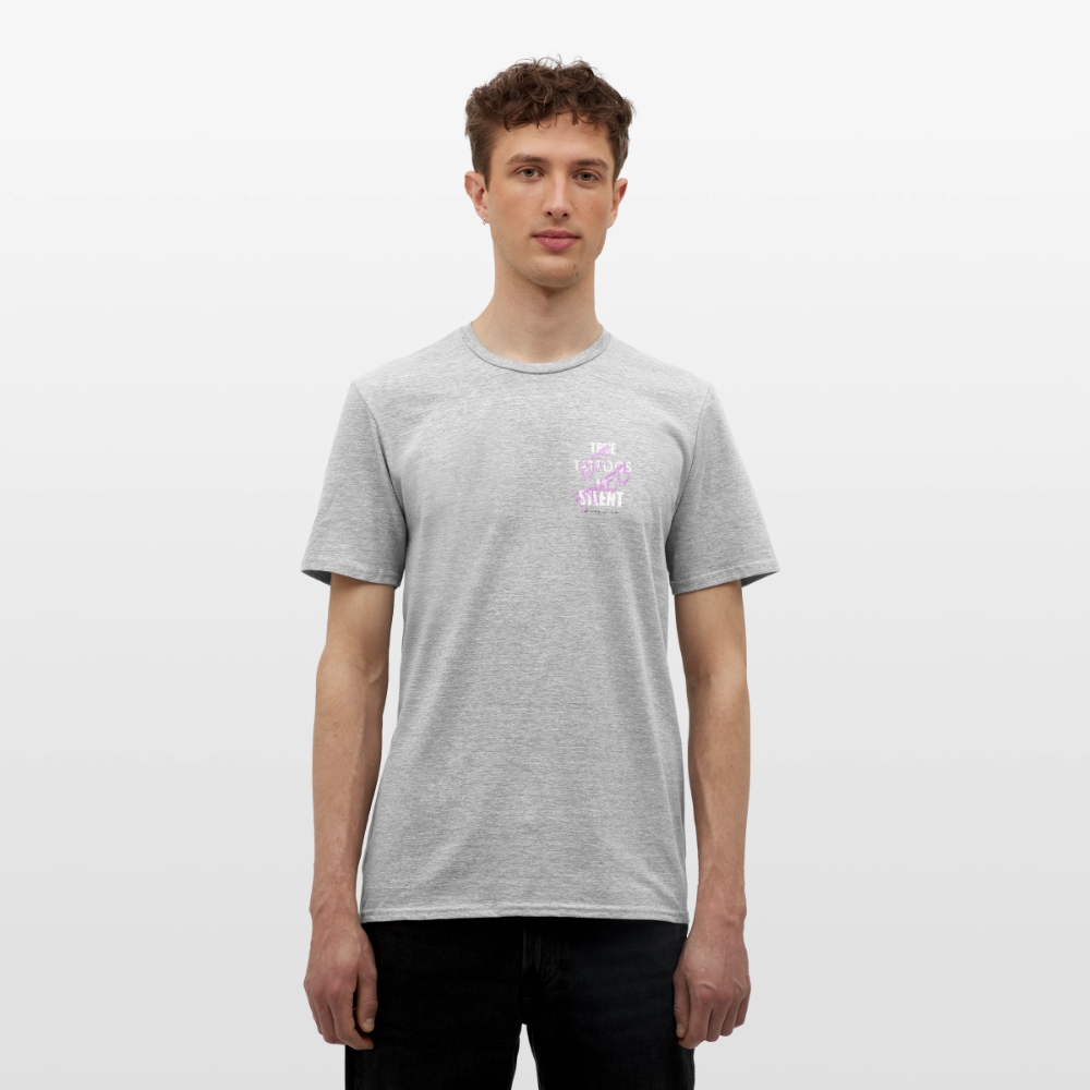 True Tattoos Are Silent – Tattoo Artist Statement Design - heather grey