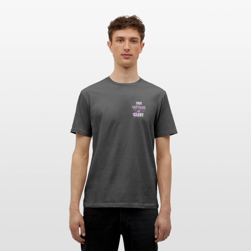 True Tattoos Are Silent – Tattoo Artist Statement Design - charcoal grey
